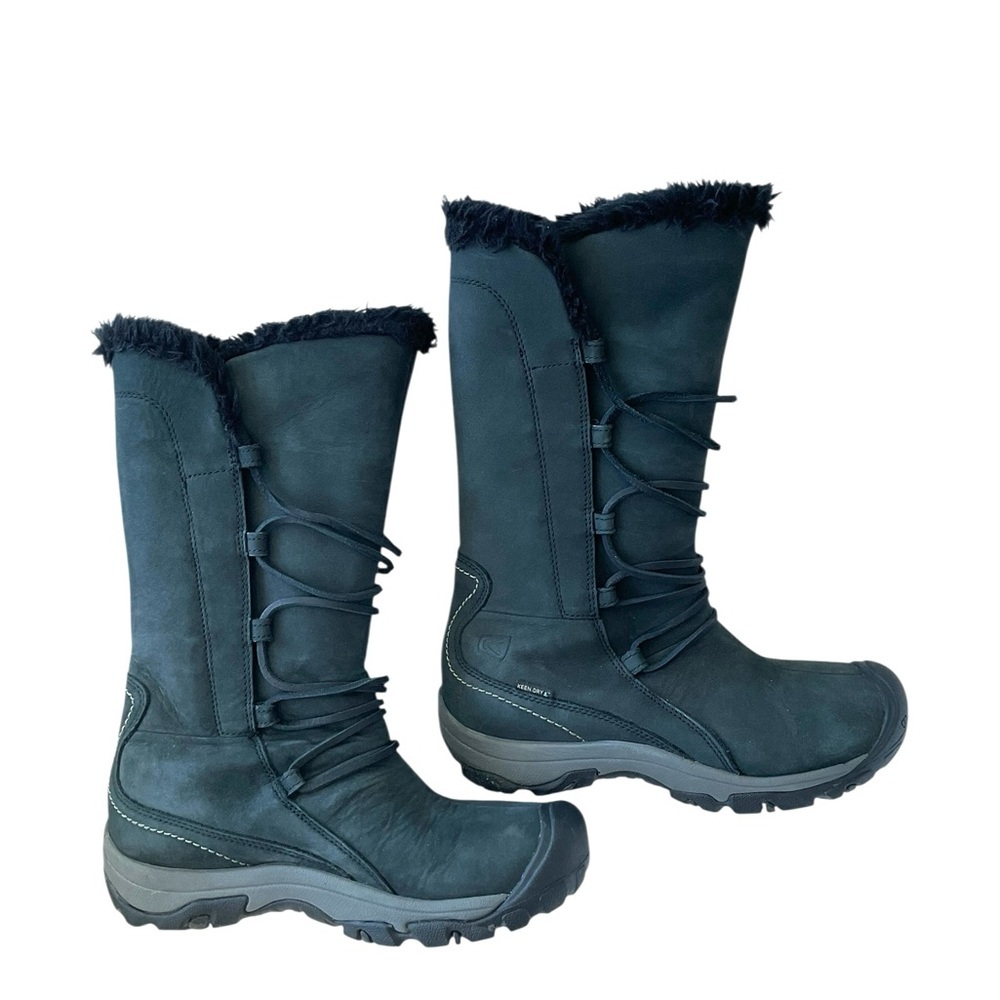 KEEN Brighton Waterproof Fur Lined Winter Snow Boots Gray Womens 7 Cozy - Picture 8 of 10